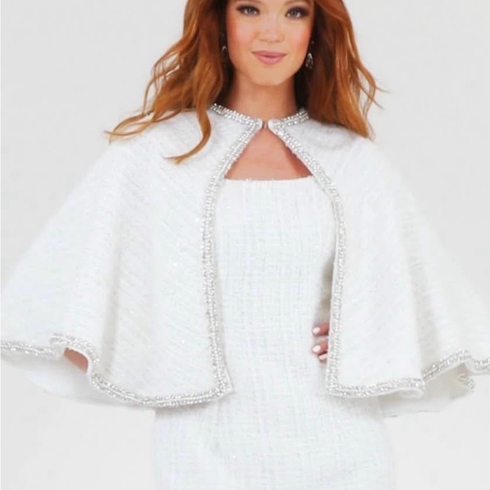 Elegant White Tweed Dress